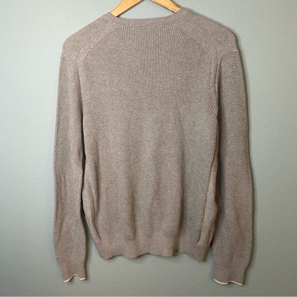 Michael Kors Gray Long Sleeve Waffle Knit Shirt Size M - Picture 2 of 9